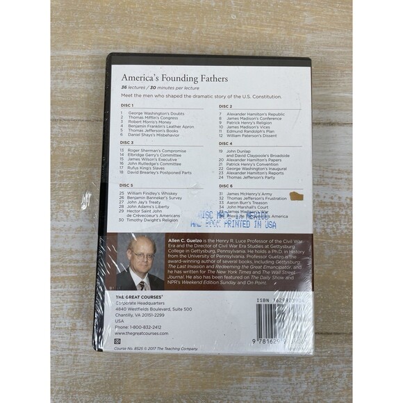 The Great Courses - America's Founding Fathers - DVDs & Guidebook - NEW - Picture 2 of 3